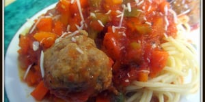 Photo de la Recette: Spaghetti aux Boulettes de Veau