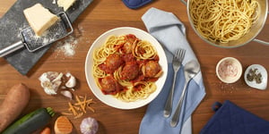 Photo de la Recette: Spaghetti aux Boulettes de Viandes Riches en Légumes