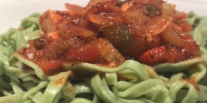 Photo de la Recette: Linguines aux Épinards Sauce Végé