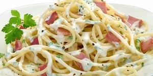 SPAGHETTI CARBONARA AUX CHAMPIGNONS