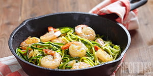 Photo de la Recette: Spaghetti de Zucchinis et Crevettes