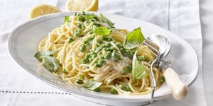 Spaghetti « One Pot Pasta » au Citron et Pois Verts