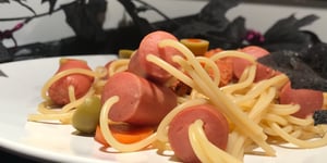 Photo de la Recette: Spaghetti Rigolo pour L'Halloween