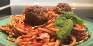 Photo de la Recette: Spaghetti Sauce Tomates et Boulettes Piquantes