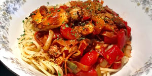Photo de la Recette: Spaghetti, Sauce Tomates et Poulet