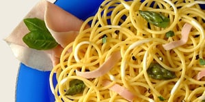 Photo de la Recette: Spaghettinis dans une Sauce Rose et Verte