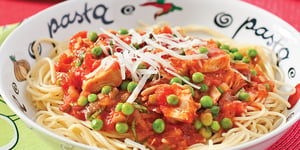 Spaghettis au Thon, Tomates et Petits Pois