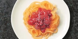 Photo de la Recette: Spaghettis de Melon et Fruits Rouges