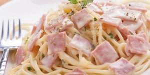Photo de la Recette: Spaghettis Jambon Façon Carbonara