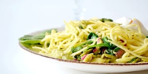 Photo de la Recette: Spaghettis Sautés aux Légumes Verts