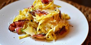 Photo de la Recette: Tagliatelles alla Carbonara la Vraie Recette Traditionnelle Italienne