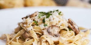 Tagliatelles aux Champignons et Crème Fraîche