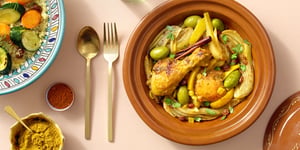 TAJINE DE POULET AU CITRON ET AUX OLIVES