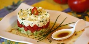 Photo de la Recette: Tartare de Concombre, Tomate et Feta