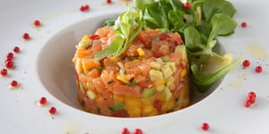 Photo de la Recette: Tartare de Saumon Fumé à la Mangue
