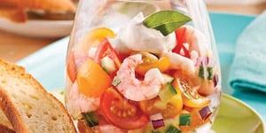 Tartare de Tomates et Crevettes en Verrine