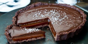 Tarte Au Caramel Salé Au Chocolat, Croûte au Beurre D'amande