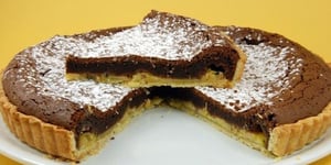 Photo de la Recette: Tarte au Chocolat, Bananes et Fruits de la Passion
