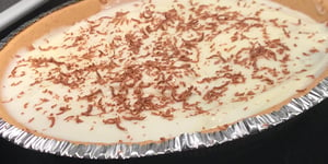 Photo de la Recette: Tarte au Chocolat, Pouding Vanille sur Croûte de Biscuits Graham