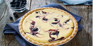 Photo de la Recette: Tarte au Fromage à la Crème et aux Bleuets