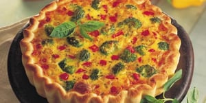 Photo de la Recette: Tarte aux Brocolis et Deux Poivrons
