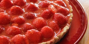 Photo de la Recette: Tarte aux Fraises Sans Gluten (sans crème patissière)