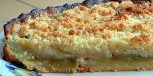 Photo de la Recette: Tarte Crumble à la Rhubarbe