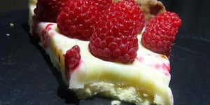 Photo de la Recette: Tarte Framboises-Chocolat Blanc-Citron Vert-Gingembre