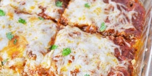 Tarte Spaghetti au Four avec du Fromage Cottage