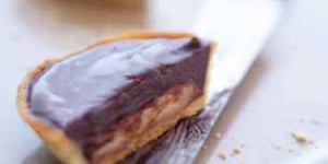 Photo de la Recette: Tartelettes Choco-Banane au Confit D'amandes