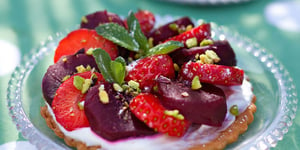 Photo de la Recette: Tartes Sablées Fraises-Betterave