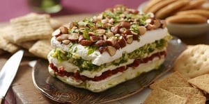 Photo de la Recette: Tartinade Étagée Tomates Séchées - Artichauts