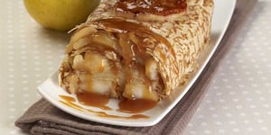 Photo de la Recette: Terrine de Crêpes aux Pommes et Caramel au Beurre Salé