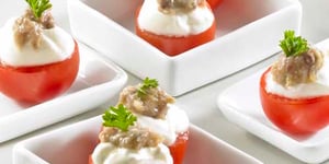 Photo de la Recette: Tomates aux Anchois (Menu St-Valentin)