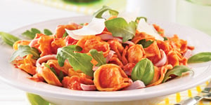 Photo de la Recette: Tortellinis au Jambon et Basilic, Sauce Rosée