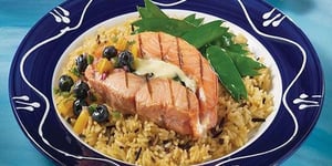 Photo de la Recette: Tournedos de Saumon Grillés avec Salsa aux Bleuets