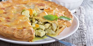 Photo de la Recette: Tourte à la Dinde, Carottes et Petits Pois