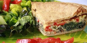 Photo de la Recette: Tourte aux Épinards et aux Poivrons Grillés