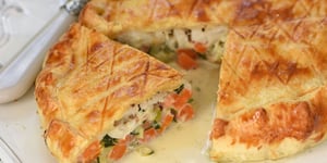 Photo de la Recette: Tourte de Turbot aux Petits Légumes