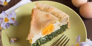 Photo de la Recette: Tourte Pascale aux Oeufs et Épinards