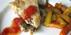 Photo de la Recette: Tourtière Sans Viande aux Pois Chiches et aux Champignons