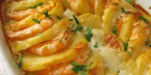 Un Bon Gratin de Crevettes et de Pommes de Terre