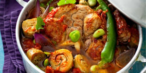 Photo de la Recette: Veau aux Cardons et Cœurs D'artichaut