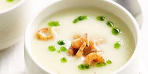 Photo de la Recette: Velouté de Pommes de Terre et Asperges aux Crevettes