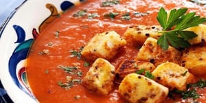 Photo de la Recette: VELOUTÉ DE TOMATES ET DE SAUCISSES ITALIENNES