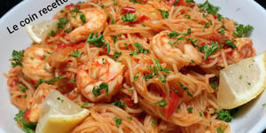 Photo de la Recette: VERMICELLES AUX CREVETTES À L'ESPAGNOL