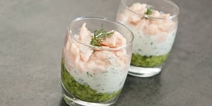 Verrine de Concombre et Saumon Fumé