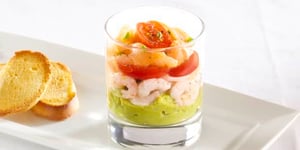 Verrine de Crevettes et Saumon Fumé