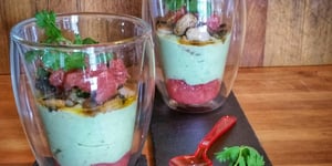 Verrines D'avocats, Crevettes & Pamplemousse Saveurs de Pays Chauds