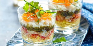 Verrines Mimosa au Crabe